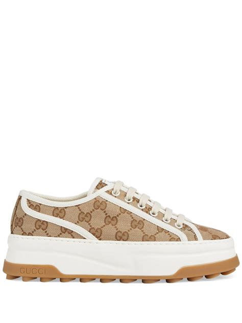 scarpetta gucci donna fluo|gucci off white canvas sneakers.